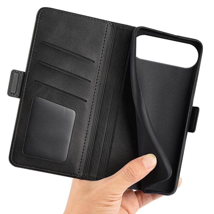 Custodia in pelle con fibbia magnetica per iPhone 15 e 16