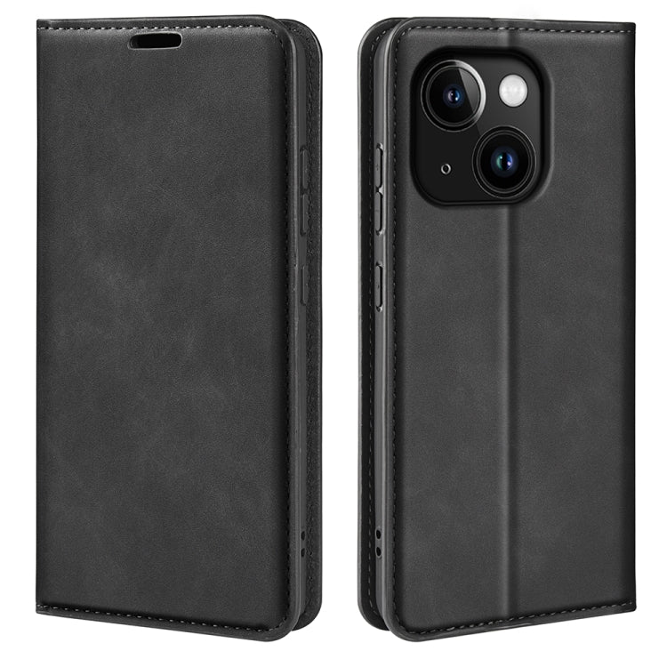 Custodia in pelle per iPhone 15 con supporto