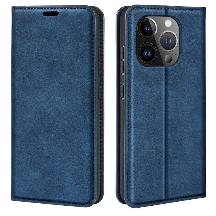 Custodia in pelle per iPhone 16 e 15 con aspirazione magnetica