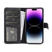 Custodia Flip in Pelle per iPhone 15 Pro e Plus