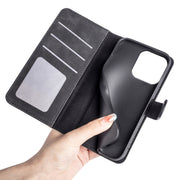 Custodia in pelle Flip per iPhone 16 Pro e Plus
