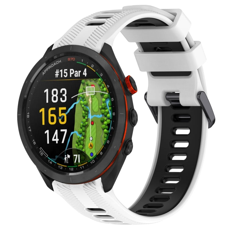 Cinturino sportivo in silicone bicolore per Garmin Approach S70 4