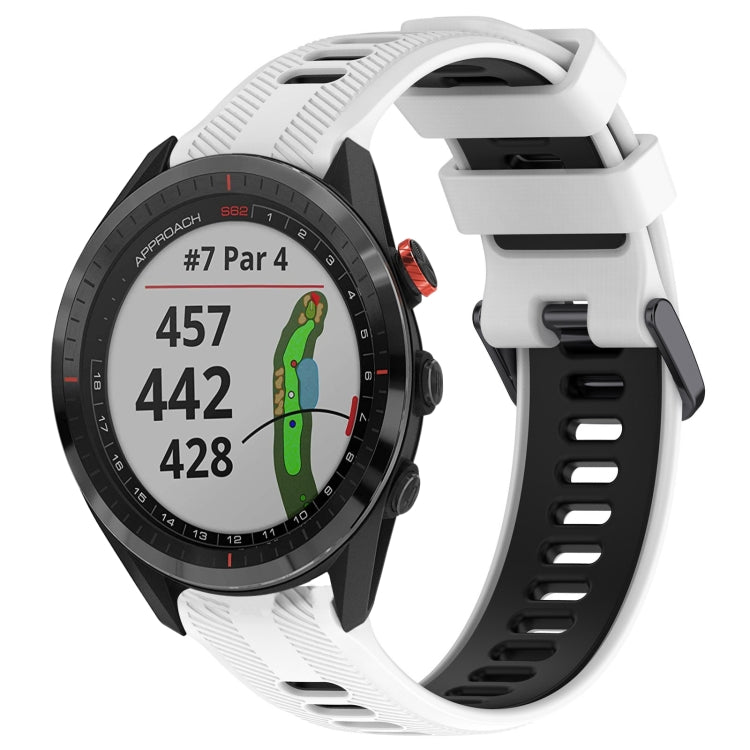 Cinturino sportivo in silicone bicolore per Garmin Approach S62