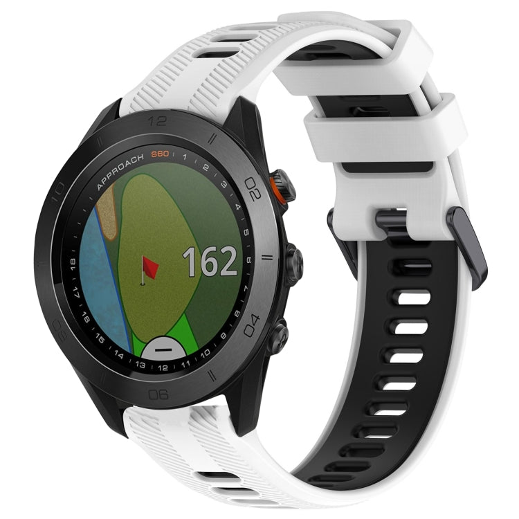 Cinturino sportivo in silicone bicolore per Garmin Approach S60