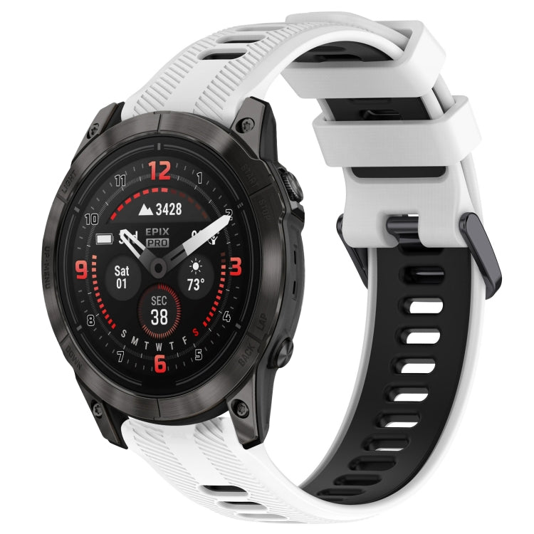 Cinturino sportivo in silicone bicolore per Garmin Epix Pro 47mm