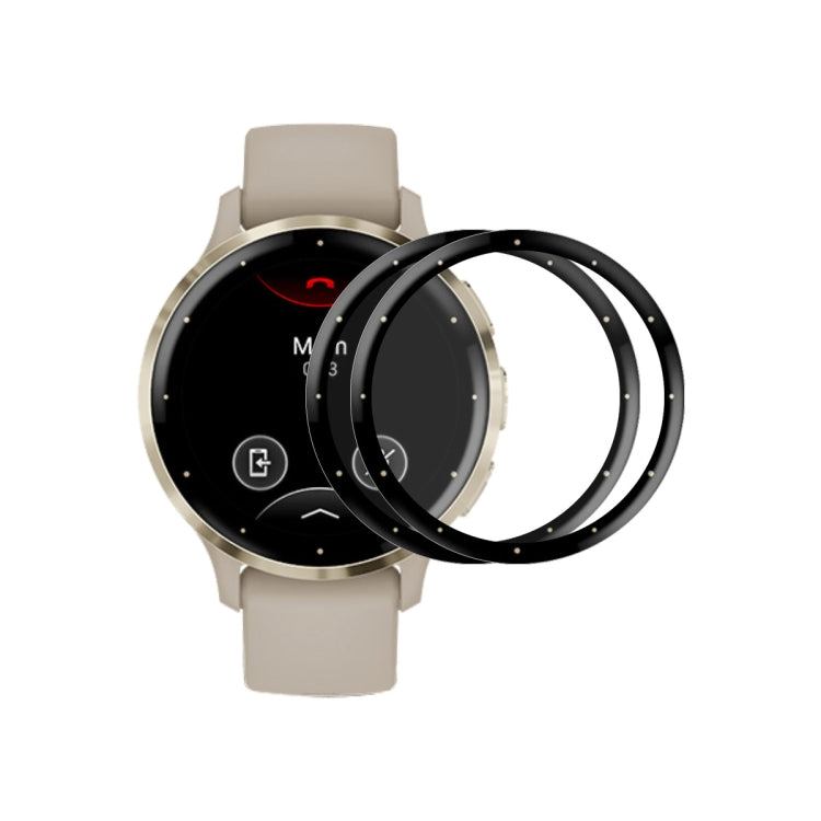 2 pezzi ENKAY 3D Full Coverage Soft PC Edge + PMMA HD Pellicola proteggi schermo, For Garmin Forerunner 245 / 245 Music, For Garmin Venu 3, For Garmin Venu 3S, For Garmin Active 5