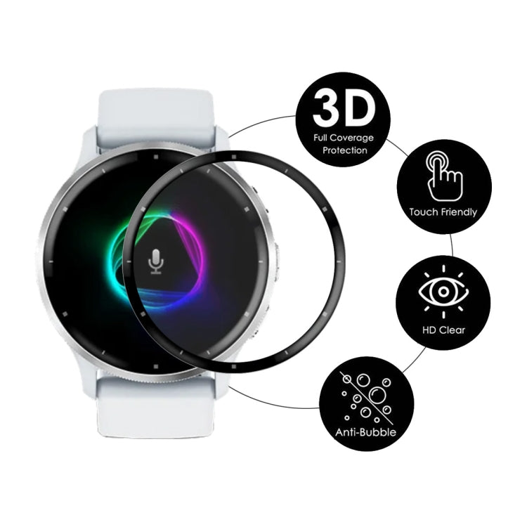 5 pezzi ENKAY 3D Full Coverage Soft PC Edge + PMMA HD Pellicola proteggi schermo, For Garmin Venu 3, For Garmin Venu 3S, For Garmin Active 5
