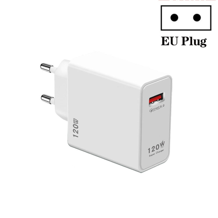 Caricabatterie di ricarica super veloce USB da 120 W adatto per Xiaomi 12/12 Pro e Huawei / vivo, EU Plug, US Plug, UK Plug