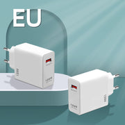 Caricabatterie di ricarica super veloce USB da 120 W adatto per Xiaomi 12/12 Pro e Huawei / vivo, EU Plug, US Plug, UK Plug