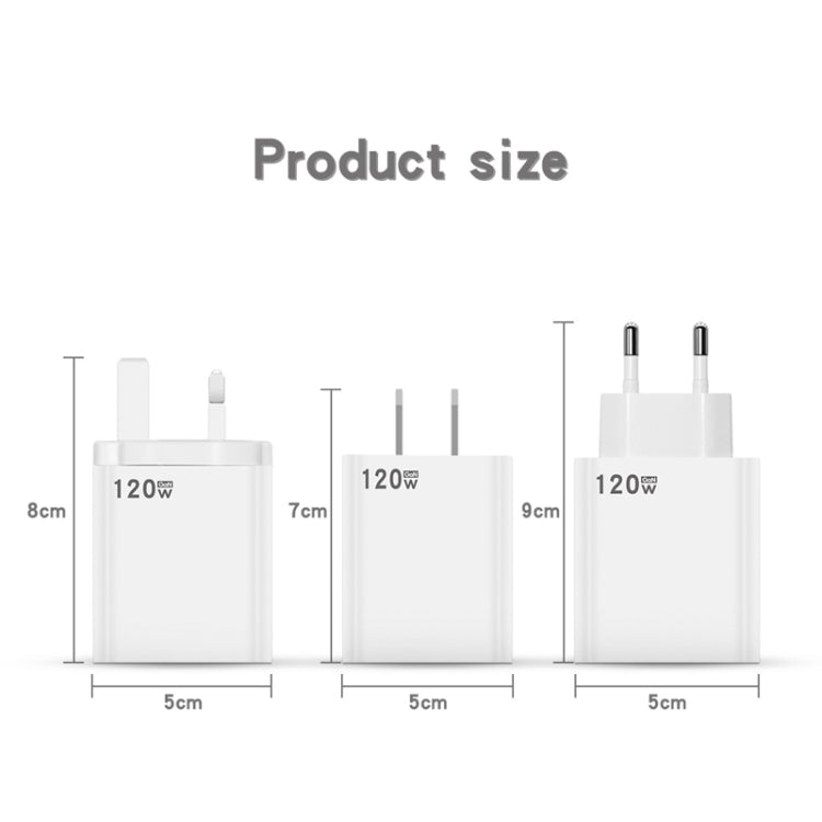 Caricabatterie USB 120W per Xiaomi 12/12 Pro e smartphone compati