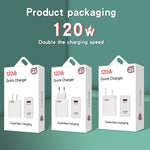 Caricabatterie USB 120W per Xiaomi 12/12 Pro e smartphone compati