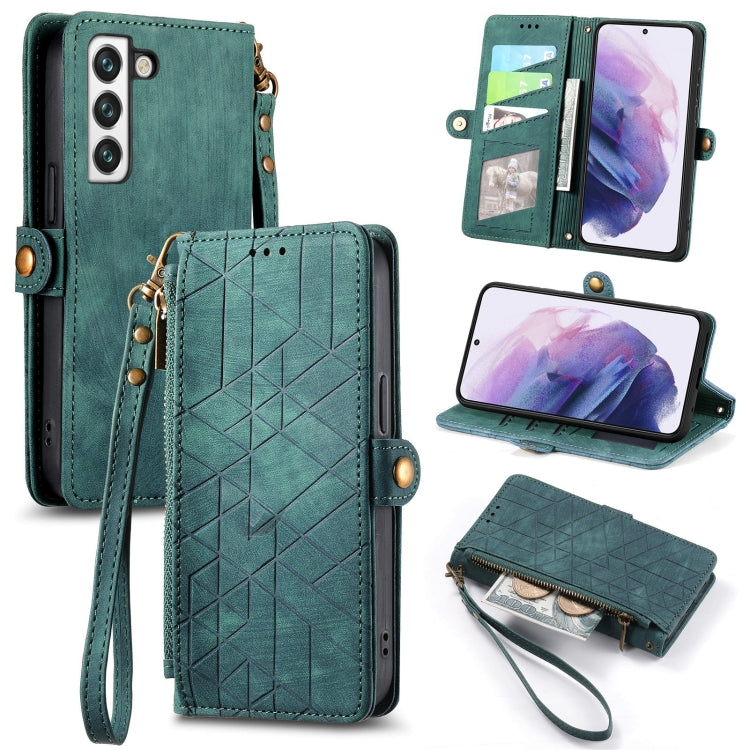 Custodia portafoglio in pelle con cerniera per Samsung Galaxy