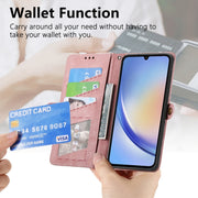 Custodia portafoglio con cerniera per smartphone compatibili