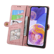 Custodia portafoglio in pelle con cerniera per Samsung Galaxy