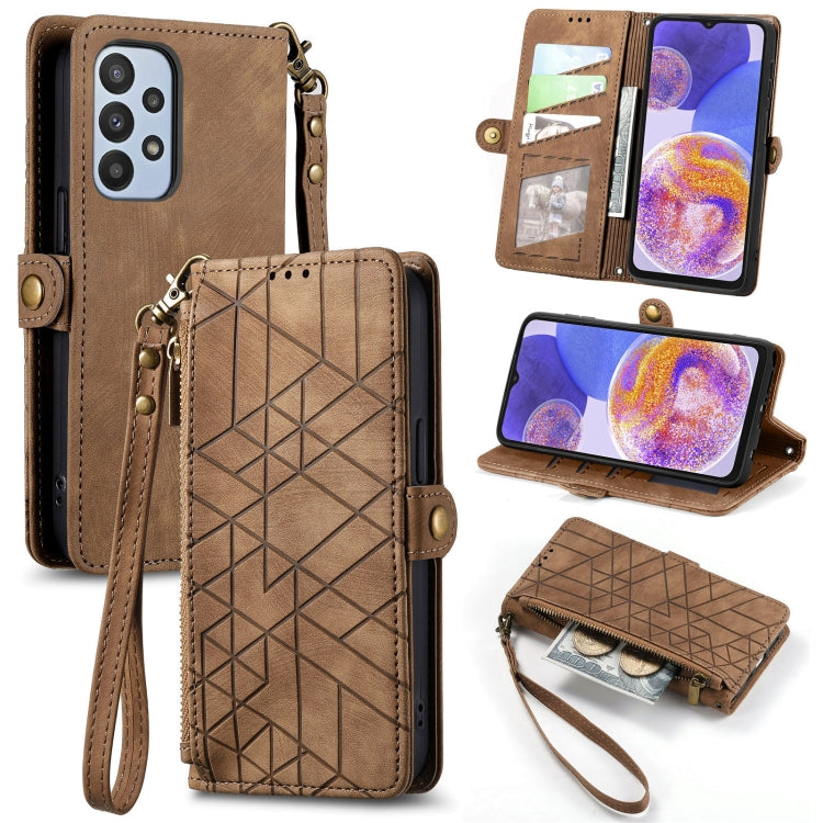 Custodia portafoglio in pelle con cerniera per Samsung Galaxy