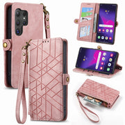 Custodia portafoglio con cerniera per Samsung Galaxy