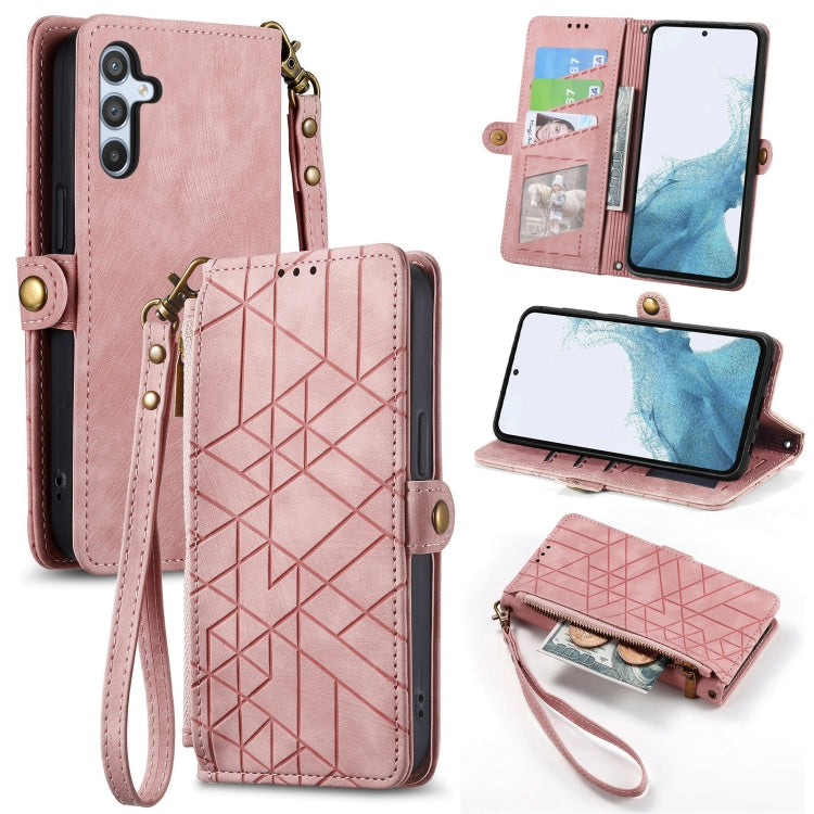 Custodia portafoglio in pelle con cerniera per Samsung Galaxy