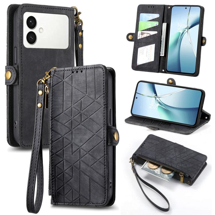 Custodia portafoglio in pelle PU con cerniera per smartphone