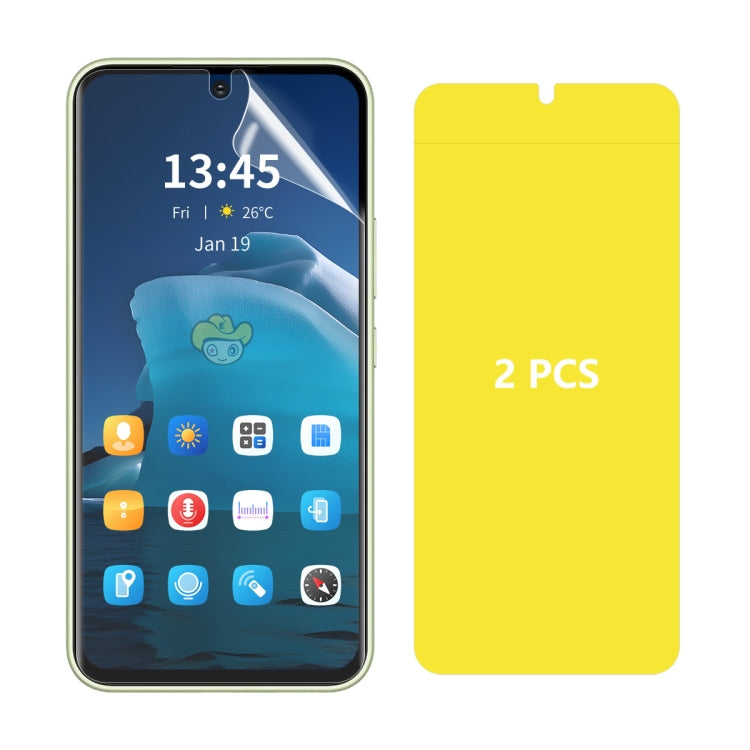 2 pezzi ENKAY Hat-Prince Full Glue Coverage Pellicola idrogel morbida antideflagrante, For Samsung Galaxy A07, For Samsung Galaxy A17, For Samsung Galaxy M56, For Samsung Galaxy F16 / M16, For Samsung Galaxy F06 / M06, For Samsung Galaxy A36 5G / A56 5...