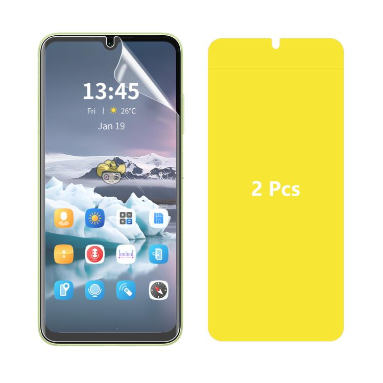 2 pezzi ENKAY Hat-Prince Full Glue Coverage Pellicola idrogel morbida antideflagrante, For Samsung Galaxy A07, For Samsung Galaxy A17, For Samsung Galaxy M56, For Samsung Galaxy F16 / M16, For Samsung Galaxy F06 / M06, For Samsung Galaxy A36 5G / A56 5...