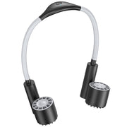 Ventilatore sportivo pigro con collo senza lama a turbina a doppia testa di lunga durata, Black, White, Pink