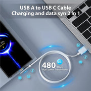 5pcs XJ-93 1m 120W USB a Type-C gomito cavo dati di ricarica rapida per vivo e altri telefoni, XJ-93