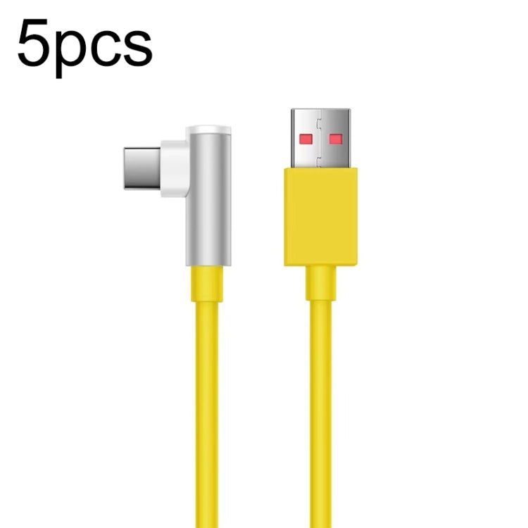 5pcs XJ-95 1m USB a Type-C gomito cavo dati di ricarica rapida per Xiaomi e altri telefoni, XJ-95