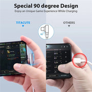 5pcs XJ-95 1m USB a Type-C gomito cavo dati di ricarica rapida per Xiaomi e altri telefoni, XJ-95