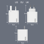 Adattatore per notebook GaN PD48W Type-C PD3.0 + USB3.0 per Apple MacBook Series ， Spina europea, EU Plug