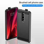Custodia in TPU in fibra di carbonio testurizzata spazzolata per Xiaomi Redmi K20 / K20 Pro, For Xiaomi Redmi K20 / K20 Pro