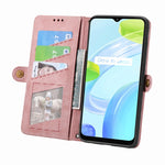 Portafoglio con cerniera geometrica Portafoglio in pelle con fibbia laterale, For Realme V11, For Realme V13  5G / 8 5G, For Realme 7, For Realme C17 / 7i