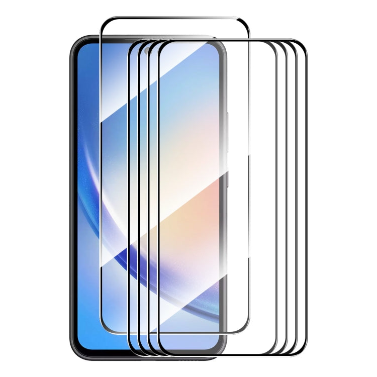 5 pezzi ENKAY Full Glue Pellicola in vetro temperato ad alto contenuto di alluminio e silicio, For Galaxy M47 5G, For Galaxy Z Fold8 5G Outer Screen, For Galaxy Z Fold8 Ultra 5G Outer Screen, For Galaxy Z Flip8 5G Outer Screen, For Galaxy A57 5G       ...