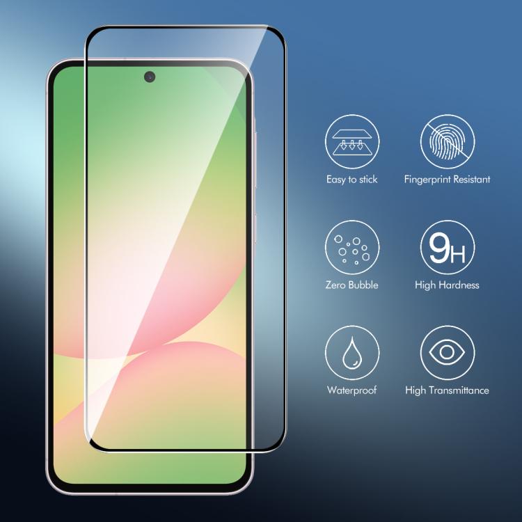 5 pezzi ENKAY Full Glue Pellicola in vetro temperato ad alto contenuto di alluminio e silicio, For Galaxy M47 5G, For Galaxy Z Fold8 5G Outer Screen, For Galaxy Z Fold8 Ultra 5G Outer Screen, For Galaxy Z Flip8 5G Outer Screen, For Galaxy A57 5G       ...
