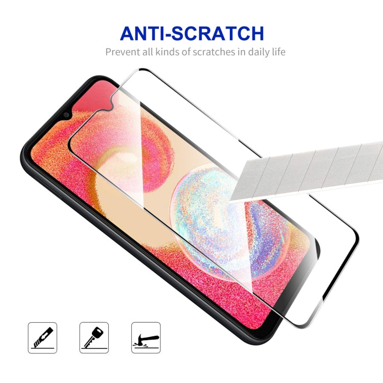 2 pezzi ENKAY Full Glue Pellicola in vetro temperato ad alto contenuto di alluminio e silicio, For Samsung Galaxy M04, For Galaxy A08 4G / 5G, For Galaxy A18 4G / 5G, For Galaxy F07 / M07 4G, For Galaxy F17 / M17 5G, For Samsung Galaxy A36 / A56       ...