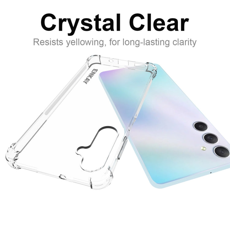ENKAY Custodia per telefono antiurto in TPU trasparente con pellicola in vetro, For Smausng Galaxy M54, For Samsung Galaxy A25 5G, For Smausng Galaxy M14, For Samsung Galaxy S23 FE 5G, For Smausng Galaxy A24 5G, For Smausng Galaxy A34 5G               ...
