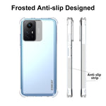 ENKAY Custodia per telefono antiurto in TPU trasparente con pellicola in vetro, For Xiaomi Redmi Note 12s, For Redmi K60 Ultra, For Xiaomi Redmi 12C, For Xiaomi 13T