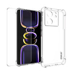 ENKAY Custodia per telefono antiurto in TPU trasparente con pellicola in vetro, For Xiaomi Redmi Note 12s, For Redmi K60 Ultra, For Xiaomi Redmi 12C, For Xiaomi 13T