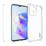 ENKAY Custodia per telefono antiurto in TPU trasparente con pellicola in vetro, For Honor X8A 4G Global, For Honor X7A 4G Global