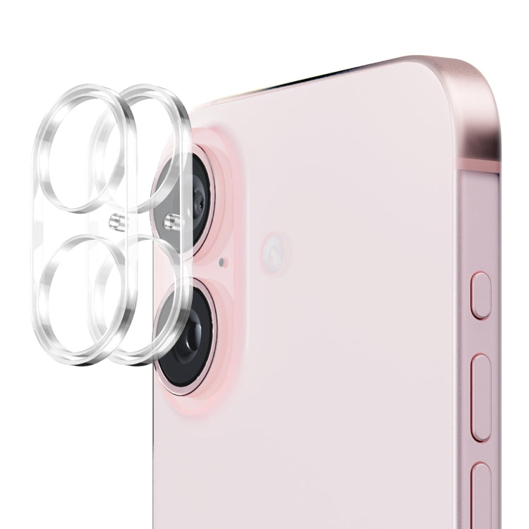 2 pezzi ENKAY Hat-Prince 9H Pellicola in vetro temperato per obiettivo della fotocamera posteriore, For iPhone 17e / 16e, For iPhone 17 Pro Max, For iPhone 17 Pro, For iPhone 17, For iPhone Air, For iPhone 16 Pro / 16 Pro Max, For iPhone 16 / 16 Plus  ...