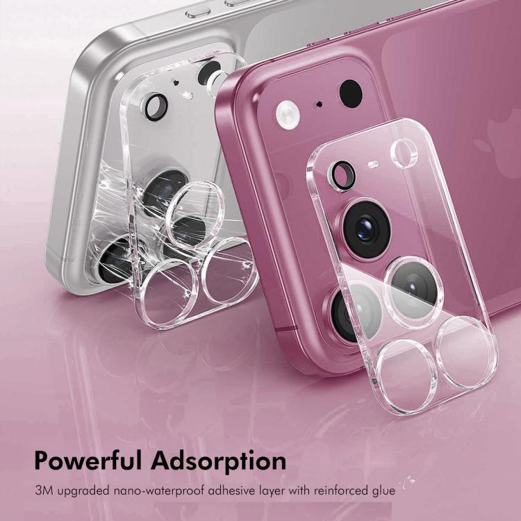 2 pezzi ENKAY Hat-Prince 9H Pellicola in vetro temperato per obiettivo della fotocamera posteriore, For iPhone 17e / 16e, For iPhone 17 Pro Max, For iPhone 17 Pro, For iPhone 17, For iPhone Air, For iPhone 16 Pro / 16 Pro Max, For iPhone 16 / 16 Plus  ...