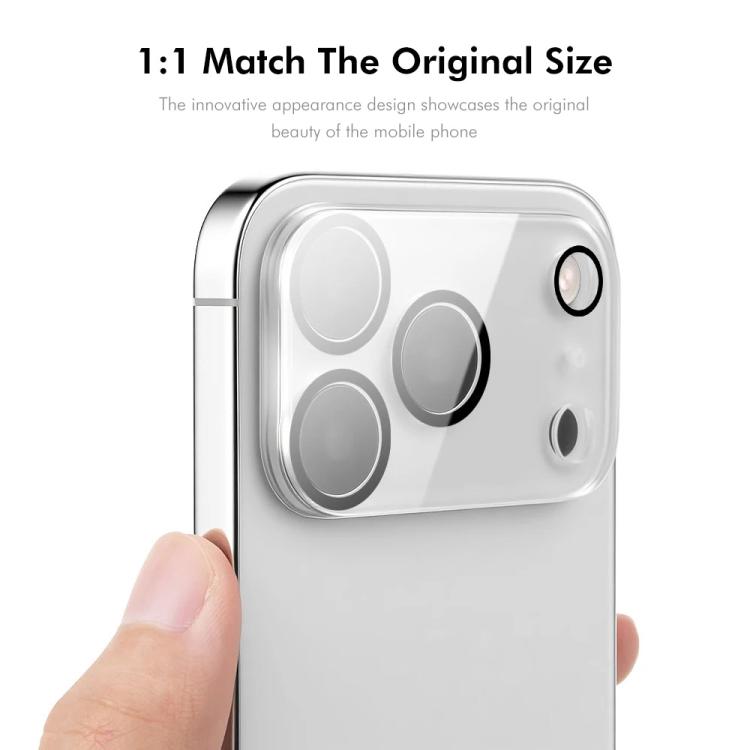 ENKAY Hat-Prince Black Ring 9H Obiettivo fotocamera posteriore Pellicola in vetro temperato, For iPhone 17 Pro Max, For iPhone 17 Pro, For iPhone 17, For iPhone Air, For iPhone 16 Pro / 16 Pro Max, For iPhone 16 / 16 Plus, For iPhone 15 Pro / 15 Pro Ma...
