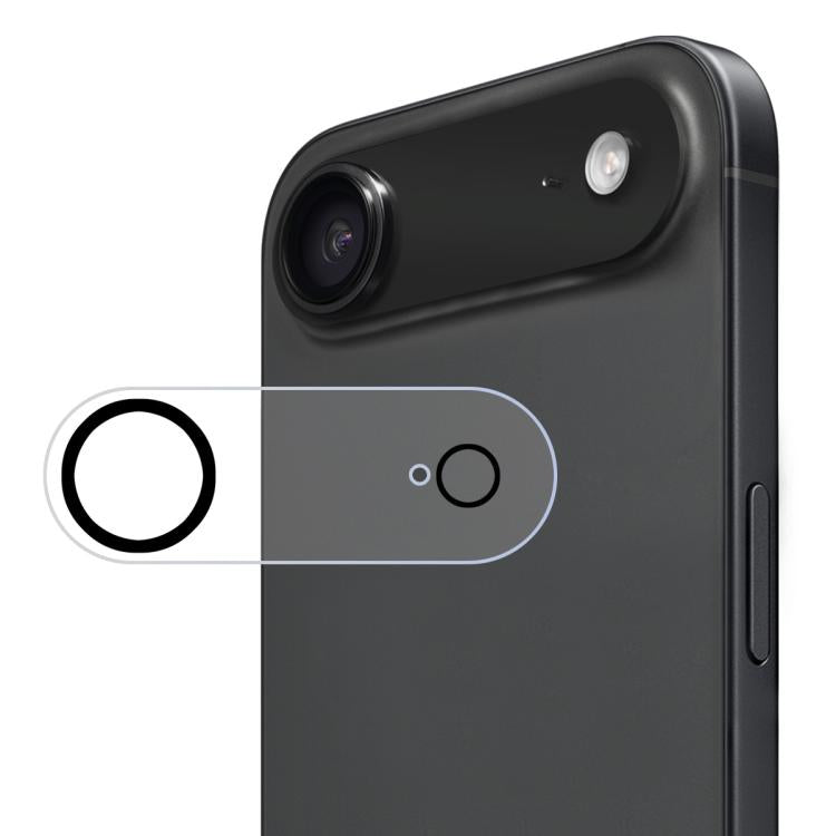ENKAY Hat-Prince Black Ring 9H Obiettivo fotocamera posteriore Pellicola in vetro temperato, For iPhone 17 Pro Max, For iPhone 17 Pro, For iPhone 17, For iPhone Air, For iPhone 16 Pro / 16 Pro Max, For iPhone 16 / 16 Plus, For iPhone 15 Pro / 15 Pro Ma...
