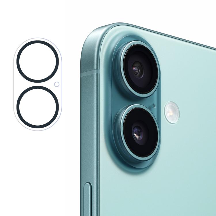 ENKAY Hat-Prince Black Ring 9H Obiettivo fotocamera posteriore Pellicola in vetro temperato, For iPhone 17 Pro Max, For iPhone 17 Pro, For iPhone 17, For iPhone Air, For iPhone 16 Pro / 16 Pro Max, For iPhone 16 / 16 Plus, For iPhone 15 Pro / 15 Pro Ma...