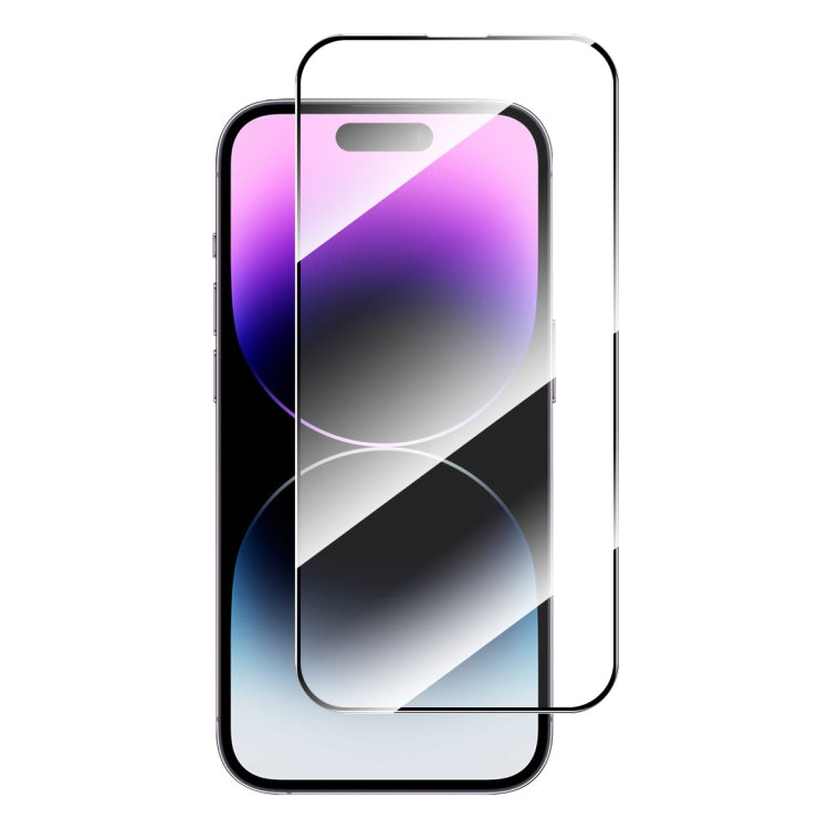 ENKAY Full Glue Pellicola per vetro temperato ad alto contenuto di alluminio e silicio, For iPhone 17e / 16e, For iPhone 16 Pro Max, For iPhone 16 Pro, For iPhone 16 Plus, For iPhone 16, For iPhone 15 Pro Max, For iPhone 15 Pro, For iPhone 15 Plus     ...