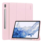 ENKAY Tri-fold Custer Custodia Smart con fondo in TPU in pelle con slot per penna, For Samsung Galaxy Tab S9