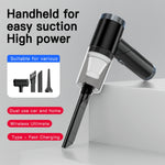 Q108 Cleaner Potente aspirapolvere portatile wireless per auto e casa Mini aspirapolvere manuale a doppio uso