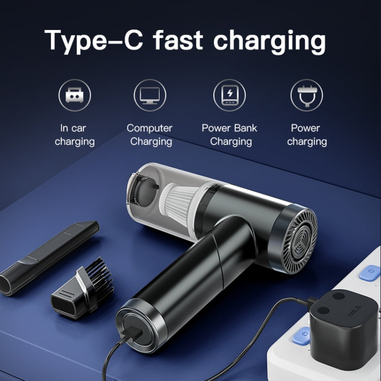 Q108 Cleaner Potente aspirapolvere portatile wireless per auto e casa Mini aspirapolvere manuale a doppio uso