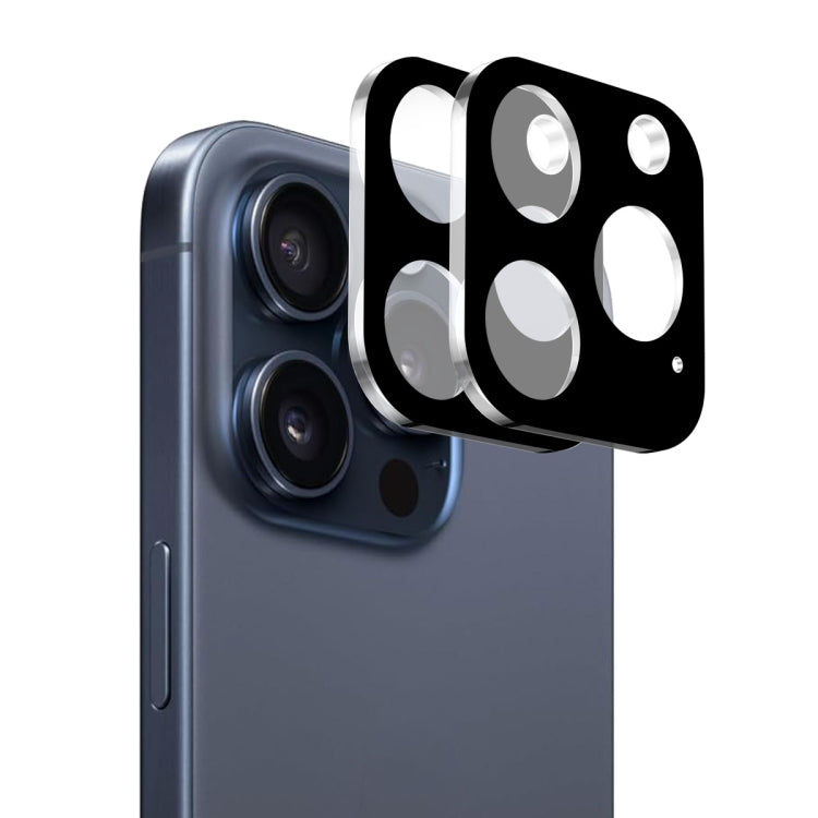 2 pezzi ENKAY Hat-Prince 9H Pellicola in vetro temperato per obiettivo della fotocamera posteriore, For iPhone 16 Pro / 16 Pro Max, For iPhone 16 / 16 Plus, For iPhone 15 Pro / 15 Pro Max, For iPhone 15 / 15 Plus