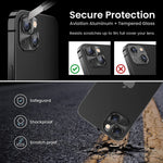 ENKAY Pellicola copriobiettivo in vetro temperato in lega di alluminio, For iPhone 15 / 15 Plus