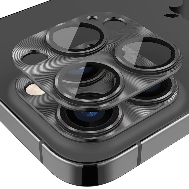 ENKAY Pellicola copriobiettivo in vetro temperato in lega di alluminio, For iPhone 15 Pro / 15 Pro Max